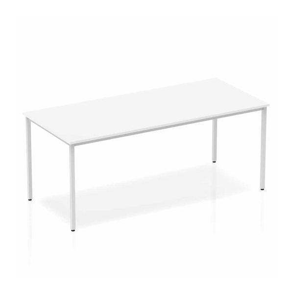 Dynamic Impulse Straight Table (impulse 1800mm Straight Table White Top Silver Box Frame Leg Bf00118 Dd)