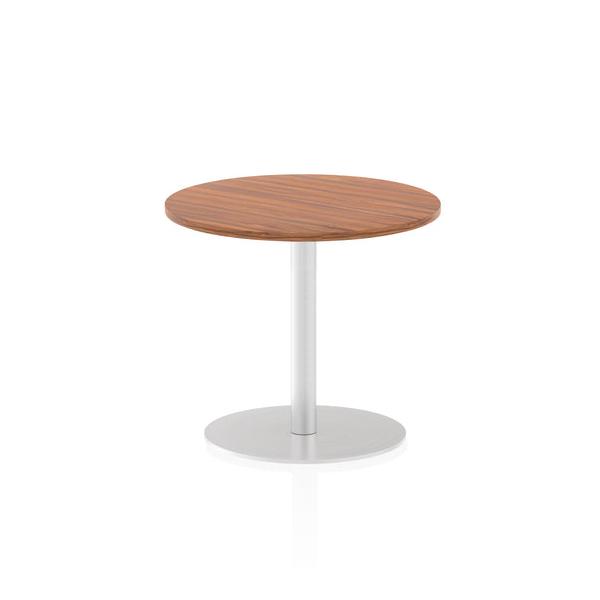 Dynamic Italia Round Poseur Table (dynamic Italia 600mm Poseur Round Table Walnut Top 725mm High Leg Itl0107 Dd)