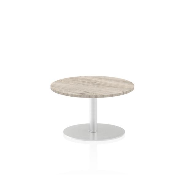 Dynamic Italia Round Poseur Table (dynamic Italia 600mm Poseur Round Table Grey Oak Top 475mm High Leg Itl0105 Dd)