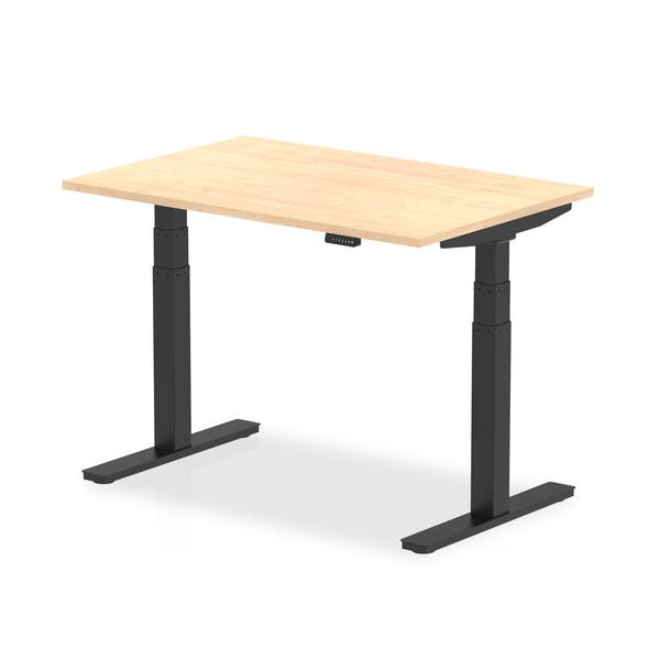 Dynamic Air Nero, Colore Acero (dynamic Air 1200 X 800mm Height Adjustable Desk Maple Top Black Leg Ha01197 Dd)