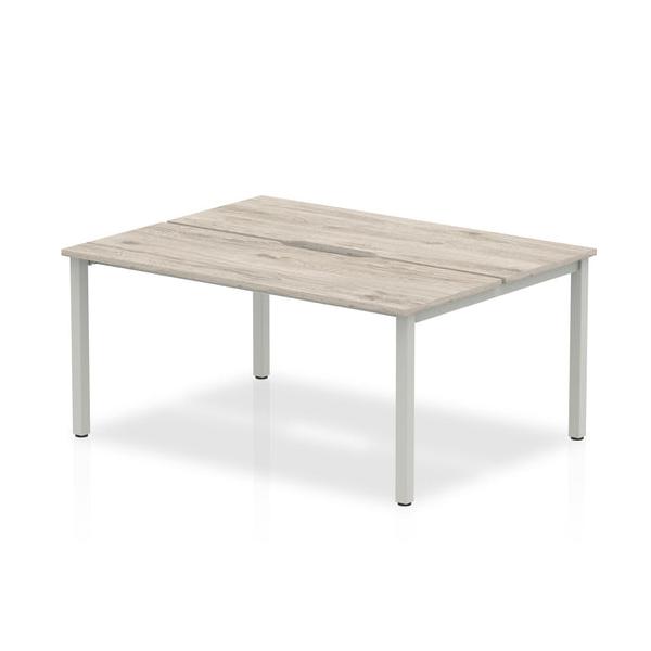 Dynamic Evolve Plus B2b (dynamic Evolve Plus 1200mm B2b 2 Person Desk Grey Oak Top Silver Frame Be741 Dd)