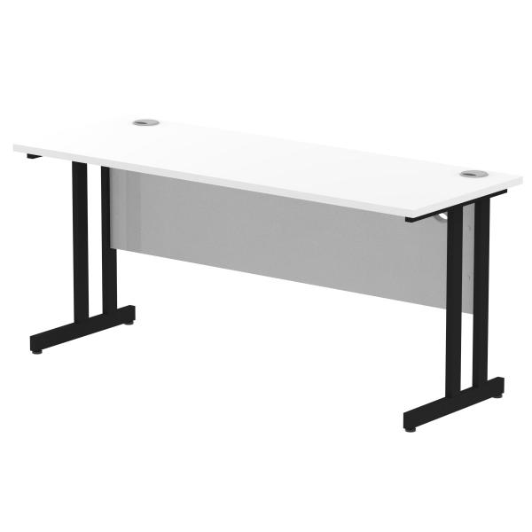 Dynamic Mi003331 Scrivania (impulse 1600 X 600mm Straight Desk White Top Black Cantilever Leg Mi003331 Dd)