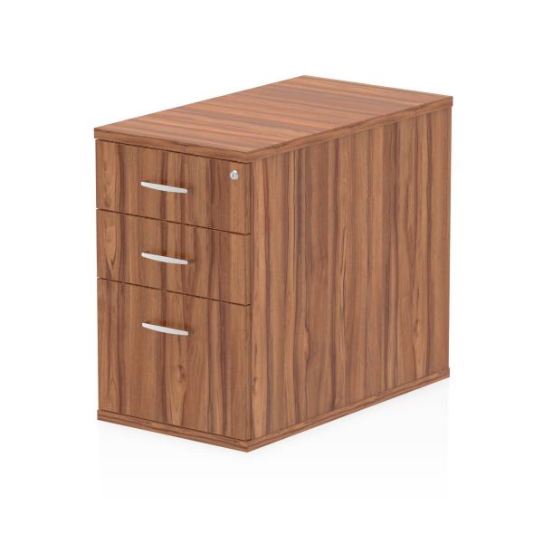 Dynamic I000131 Cassettiera Ufficio Noce Truciolare Rivestito Di Melamina [mfc] (dynamic Impulse 800mm Deep Desk High Pedestal Walnut I000131 Dd)