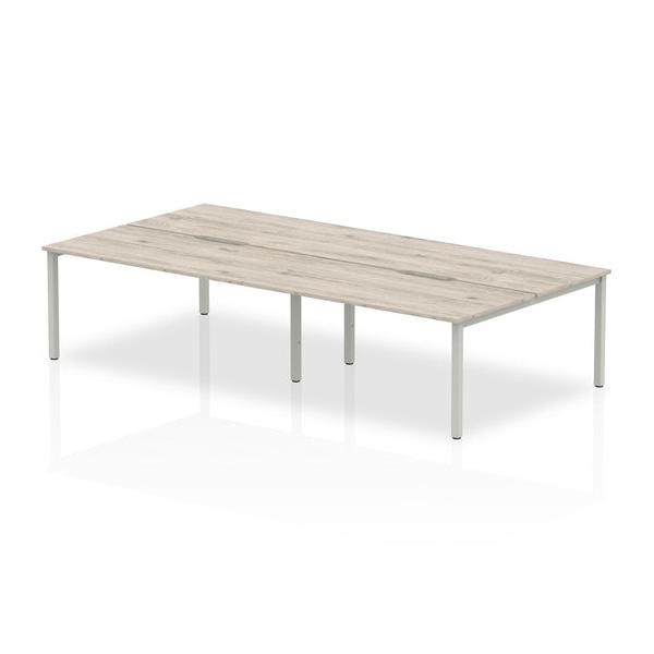Dynamic Evolve Plus B2b (dynamic Evolve Plus 1600mm B2b 4 Person Desk Grey Oak Top Silver Frame Be751 Dd)