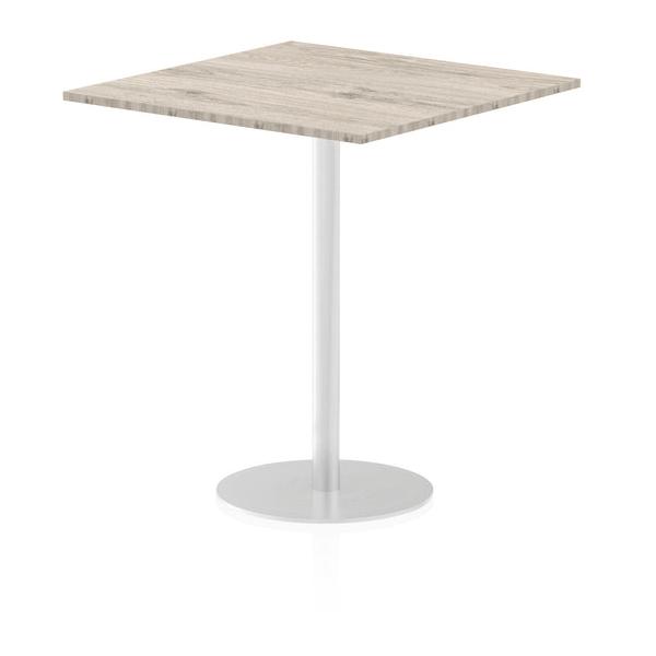 Dynamic Italia Square Poseur Table (dynamic Italia 1000mm Poseur Square Table Grey Oak Top 1145mm High Leg Itl0363 Dd)