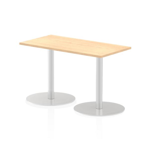 Dynamic Italia Slimline Rectangular Poseur Table (dynamic Italia 1200 X 600mm Poseur Rectangular Table Maple Top 725mm High Leg Itl0235 Dd)