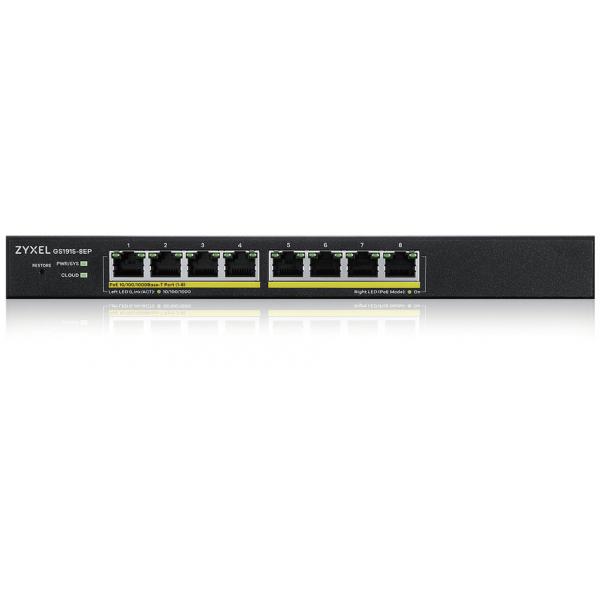 Zyxel Gs1915-8ep Gestito L2 Gigabit Ethernet [10/100/1000] Supporto Power Over Ethernet [poe] Nero (gs1915-8ep 8-Port Gbe Poe Smart - Hybrid Mode Swi