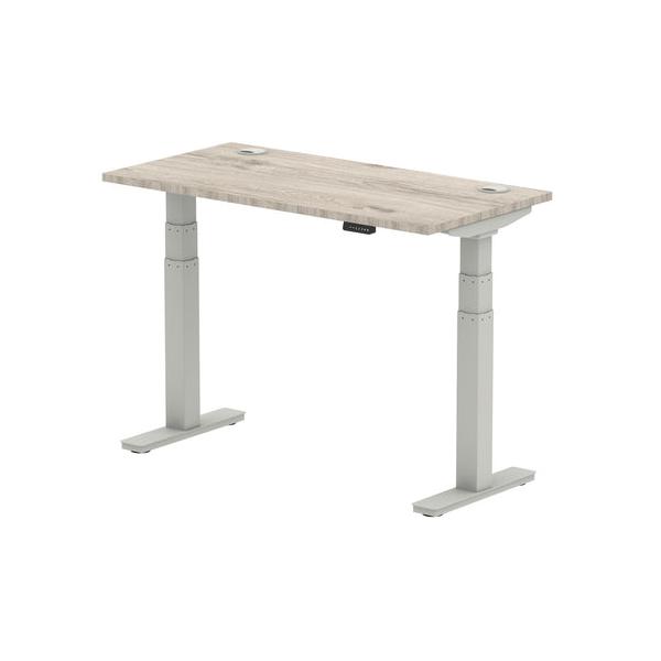 Dynamic Air Slimline Grigio, Argento (dynamic Air 1200 X 600mm Height Adjustable Desk Grey Oak Top Cable Ports Silver Leg Ha01177 Dd)