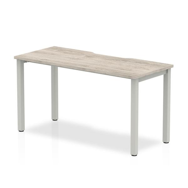 Dynamic Evolve Plus Single Starter (dynamic Evolve Plus 1400mm Single Starter Desk Grey Oak Top Silver Frame Be761 Dd)