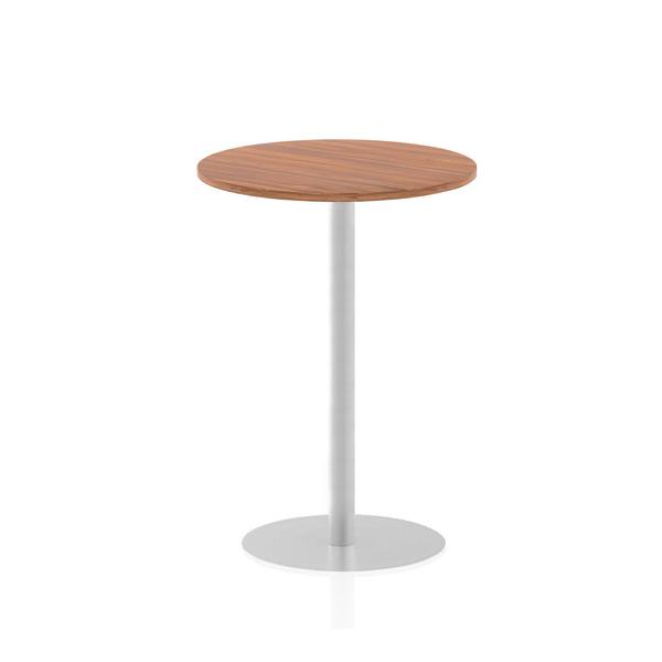 Dynamic Italia Round Poseur Table (dynamic Italia 800mm Poseur Round Table Walnut Top 1145mm High Leg Itl0131 Dd)