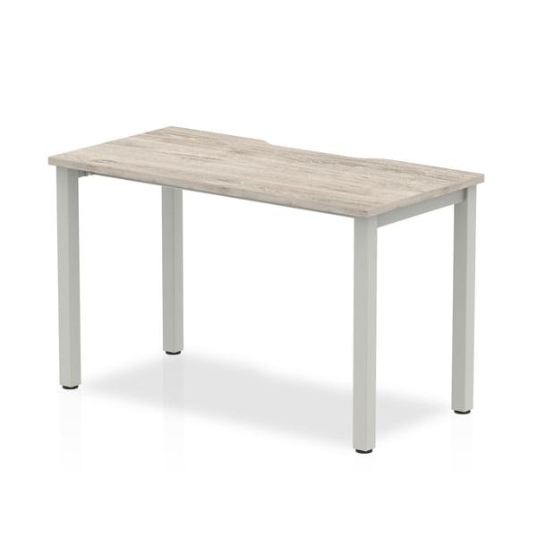 Dynamic Evolve Plus Single Starter (dynamic Evolve Plus 1200mm Single Starter Desk Grey Oak Top Silver Frame Be759 Dd)