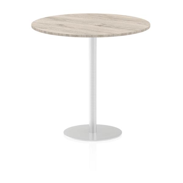 Dynamic Italia Round Poseur Table (dynamic Italia 1200mm Poseur Round Table Grey Oak Top 1145mm High Leg Itl0171 Dd)