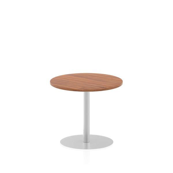 Dynamic Italia Round Poseur Table (dynamic Italia 800mm Poseur Round Table Walnut Top 725mm High Leg Itl0125 Dd)
