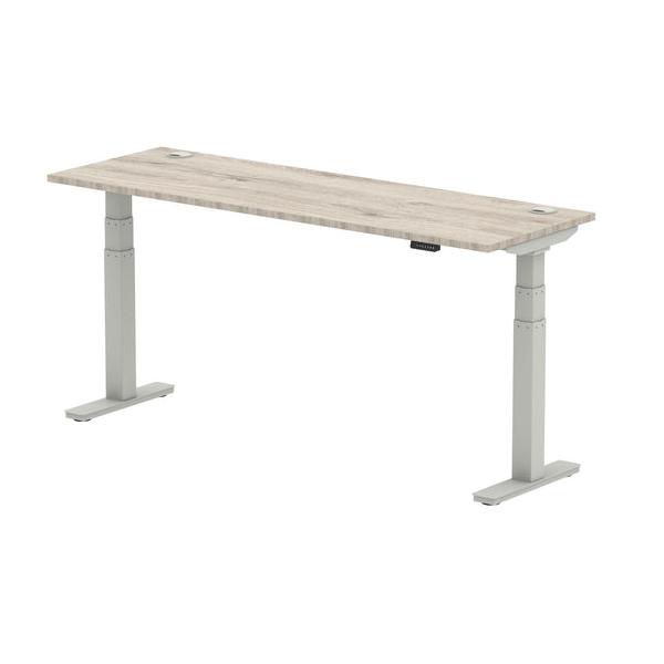 Dynamic Air Slimline Grigio, Argento (dynamic Air 1800 X 600mm Height Adjustable Desk Grey Oak Top Cable Ports Silver Leg Ha01180 Dd)