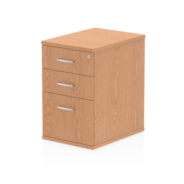 Dynamic I000777 Cassettiera Ufficio Quercia Truciolare Rivestito Di Melamina [mfc] (dynamic Impulse 600mm Deep Desk High Pedestal Oak I000777 Dd)