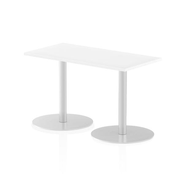 Dynamic Italia Slimline Rectangular Poseur Table (dynamic Italia 1200 X 600mm Poseur Rectangular Table White Top 725mm High Leg Itl0234 Dd)