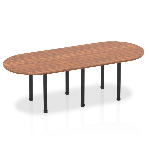 Dynamic I004187 Scrivania (dynamic Impulse 2400mm Boardroom Table Walnut Top Black Post Leg I004187 Dd)