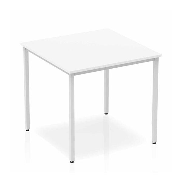 Dynamic Impulse Straight Table (impulse 800mm Straight Table White Top Silver Box Frame Leg Bf00114 Dd)