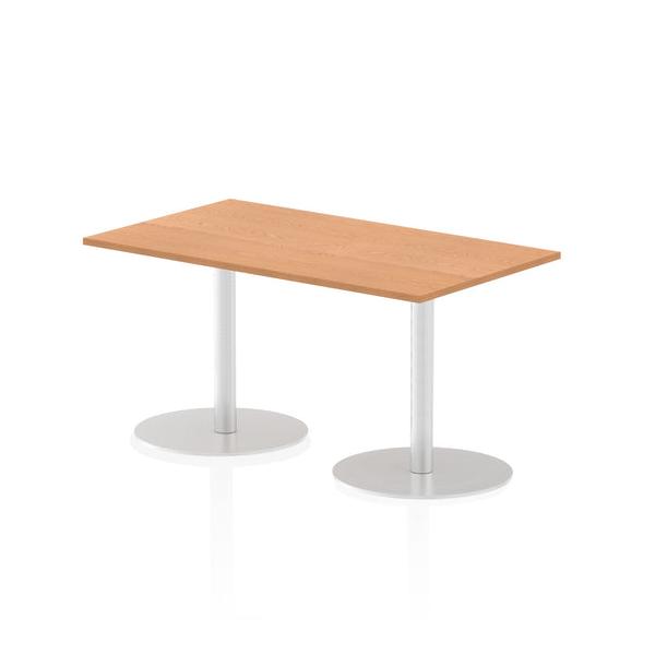 Dynamic Italia Rectangular Poseur Table (dynamic Italia 1400 X 800mm Poseur Rectangular Table Oak Top 725mm High Leg Itl0272 Dd)