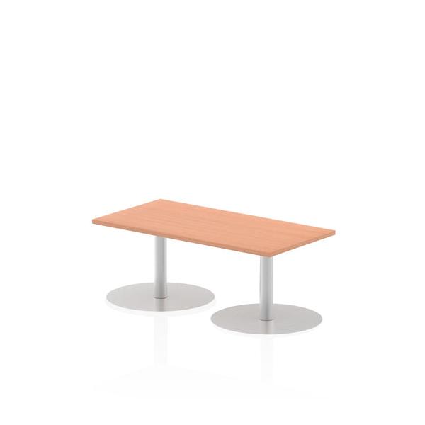 Dynamic Italia Slimline Rectangular Poseur Table (dynamic Italia 1200 X 600mm Poseur Rectangular Table Beech Top 475mm High Leg Itl0226 Dd)