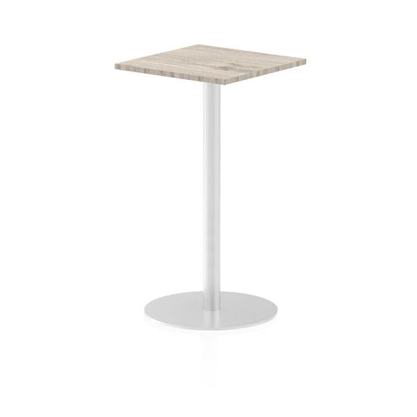 Dynamic Italia Square Poseur Table (dynamic Italia 600mm Poseur Square Table Grey Oak Top 1145mm High Leg Itl0225 Dd)