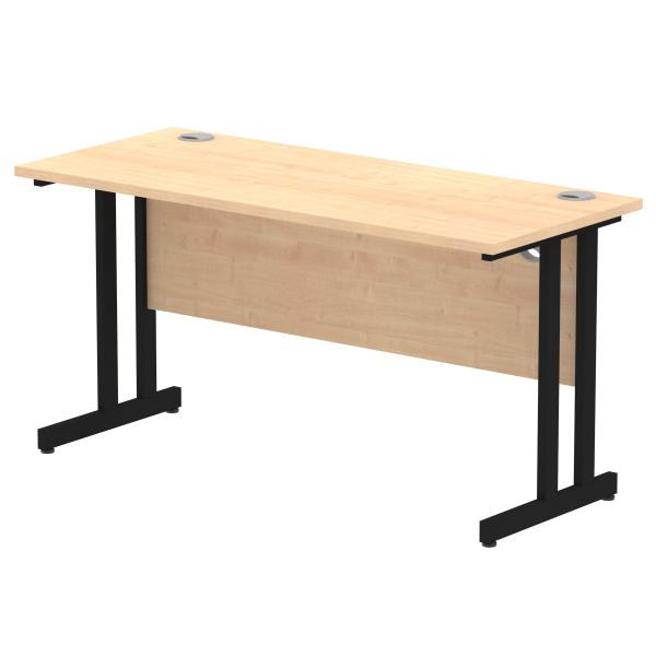 Dynamic Mi003232 Scrivania (impulse 1400 X 600mm Straight Desk Maple Top Black Cantilever Leg Mi003232 Dd)