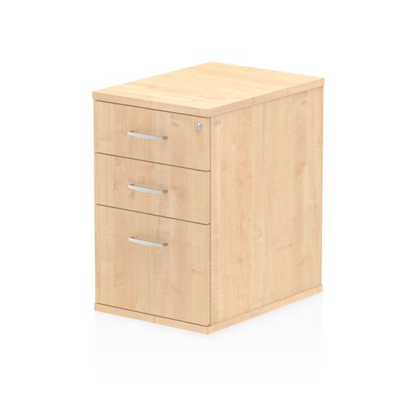 Dynamic I000249 Cassettiera Ufficio Acero Truciolare Rivestito Di Melamina [mfc] (dynamic Impulse 600mm Deep Desk High Pedestal Maple I000249 Dd)