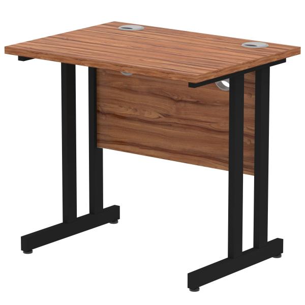 Dynamic Mi003281 Scrivania (impulse 800 X 600mm Straight Desk Walnut Top Black Cantilever Leg Mi003281 Dd)
