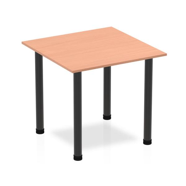 Dynamic Impulse Square Table (dynamic Impulse 800mm Square Table Beech Top Black Post Leg Bf00361 Dd)