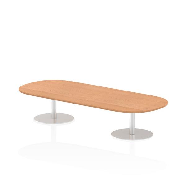 Dynamic Italia Boardroom Table (dynamic Italia 2400mm Poseur Boardroom Table Oak Top 475mm High Leg Itl0194 Dd)