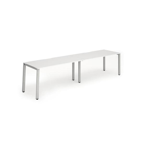 Dynamic Evolve Plus Single Row (dynamic Evolve Plus 1200mm Single Row 2 Person Desk White Top Silver Frame Be376 Dd)