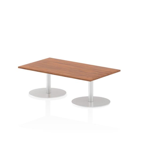 Dynamic Italia Rectangular Poseur Table (dynamic Italia 1400 X 800mm Poseur Rectangular Table Walnut Top 475mm High Leg Itl0263 Dd)