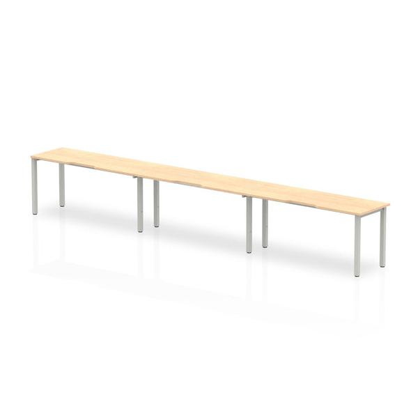 Dynamic Evolve Plus Single Row (dynamic Evolve Plus 1200mm Single Row 3 Person Desk Maple Top Silver Frame Be419 Dd)