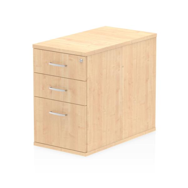 Dynamic I000251 Cassettiera Ufficio Acero Truciolare Rivestito Di Melamina [mfc] (dynamic Impulse 800mm Deep Desk High Pedestal Maple I000251 Dd)
