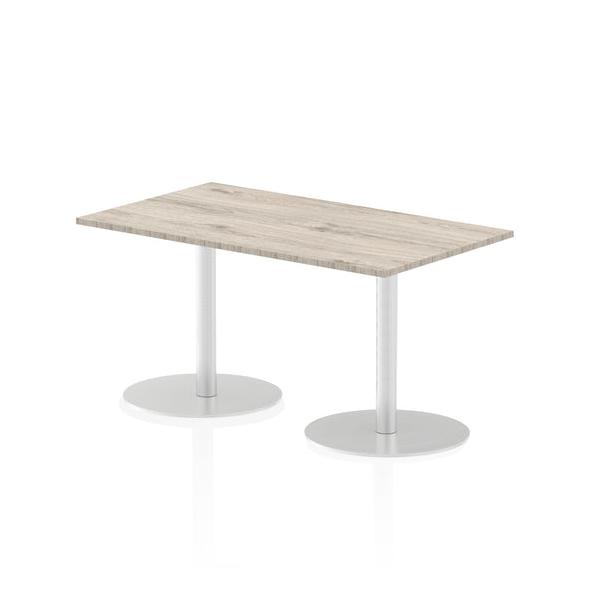 Dynamic Italia Rectangular Poseur Table (dynamic Italia 1400 X 800mm Poseur Rectangular Table Grey Oak Top 725mm High Leg Itl0273 Dd)