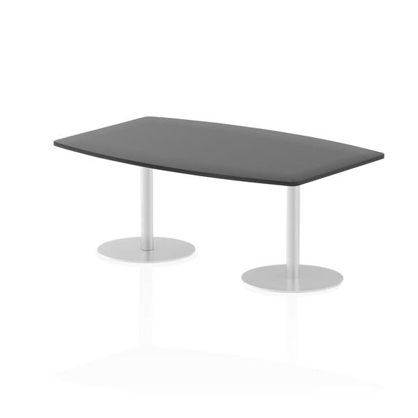 Dynamic Itl0318 Scrivania (dynamic Italia 1800mm Poseur High Gloss Table Black Top 725mm High Leg Itl0318 Dd)