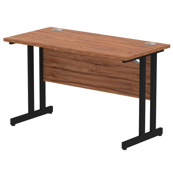 Dynamic Mi003256 Scrivania (impulse 1200 X 600mm Straight Desk Walnut Top Black Cantilever Leg Mi003256 Dd)
