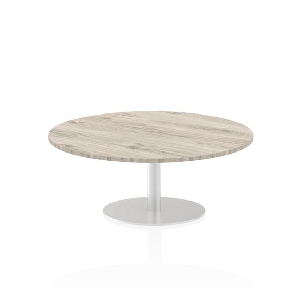 Dynamic Italia Round Poseur Table (dynamic Italia 1200mm Poseur Round Table Grey Oak Top 475mm High Leg Itl0159 Dd)