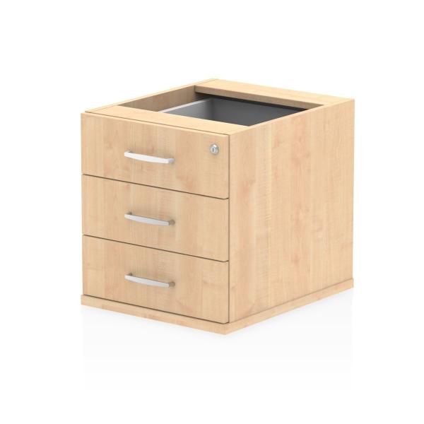 Dynamic I001646 Cassettiera Ufficio Acero Truciolare Rivestito Di Melamina [mfc] (dynamic Impulse 3 Drawer Fixed Pedestal Maple I001646 Dd)