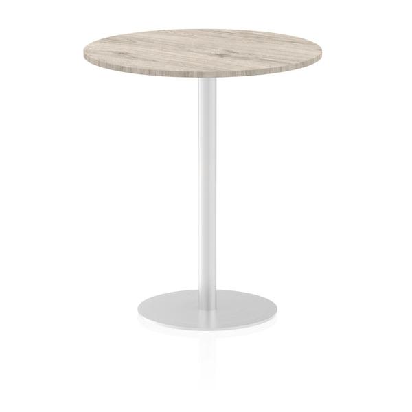 Dynamic Italia Round Poseur Table (dynamic Italia 1000mm Poseur Round Table Grey Oak Top 1145mm High Leg Itl0153 Dd)