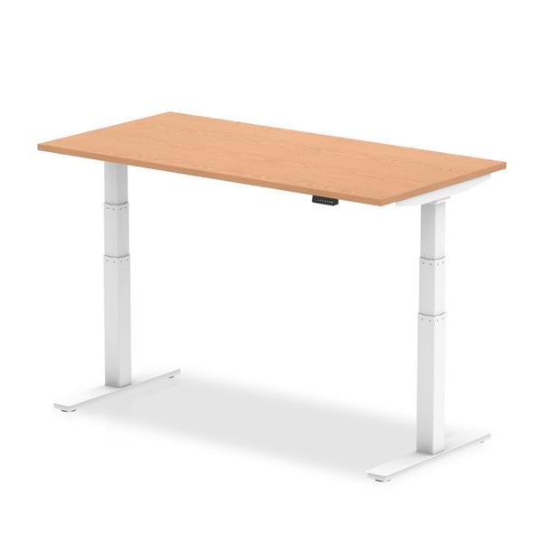 Dynamic Air Colore Quercia, Bianco (dynamic Air 1600 X 800mm Height Adjustable Desk Oak Top White Leg Ha01039 Dd)