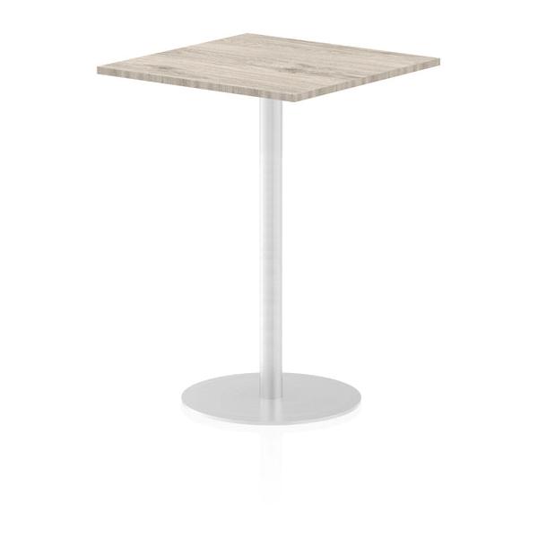 Dynamic Italia Square Poseur Table (dynamic Italia 800mm Poseur Square Table Grey Oak Top 1145mm High Leg Itl0345 Dd)