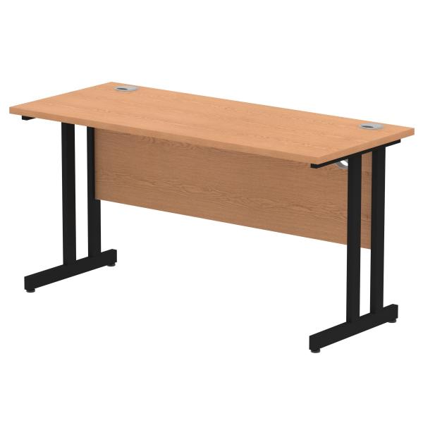Dynamic Mi003292 Scrivania (impulse 1400 X 600mm Straight Desk Oak Top Black Cantilever Leg Mi003292 Dd)