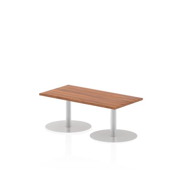 Dynamic Italia Slimline Rectangular Poseur Table (dynamic Italia 1200 X 600mm Poseur Rectangular Table Walnut Top 475mm High Leg Itl0227 Dd)
