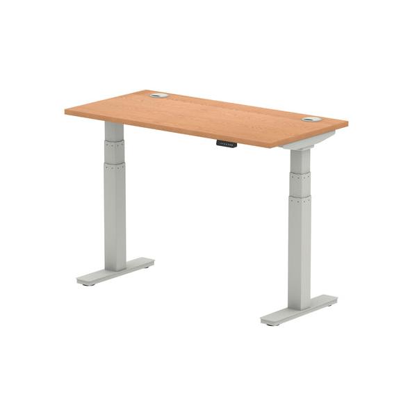 Dynamic Air Slimline Colore Quercia, Argento (dynamic Air 1200 X 600mm Height Adjustable Desk Oak Top Cable Ports Silver Leg Ha01137 Dd)