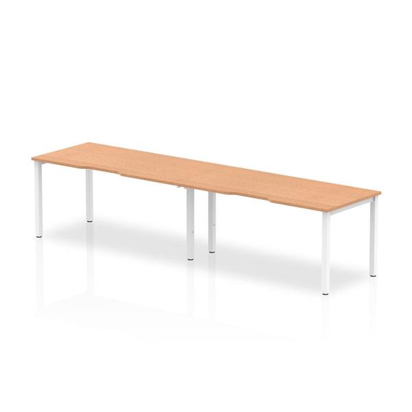 Dynamic Evolve Plus Single Row (dynamic Evolve Plus 1200mm Single Row 2 Person Desk Oak Top Silver Frame Be380 Dd)