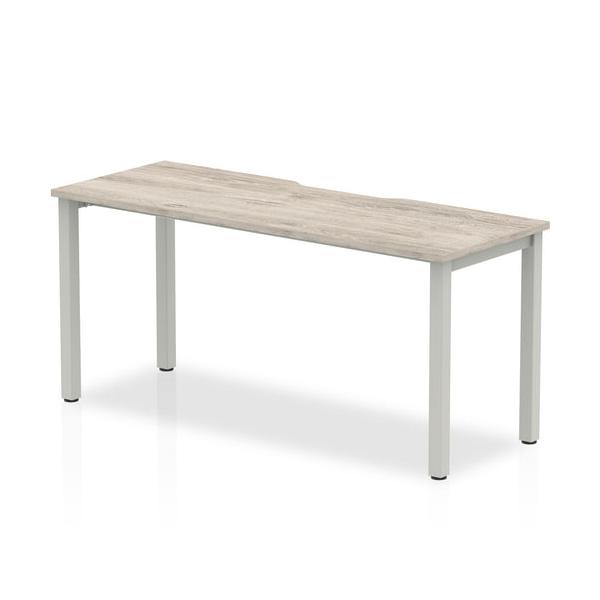 Dynamic Evolve Plus Single Starter (dynamic Evolve Plus 1600mm Single Starter Desk Grey Oak Top Silver Frame Be763 Dd)