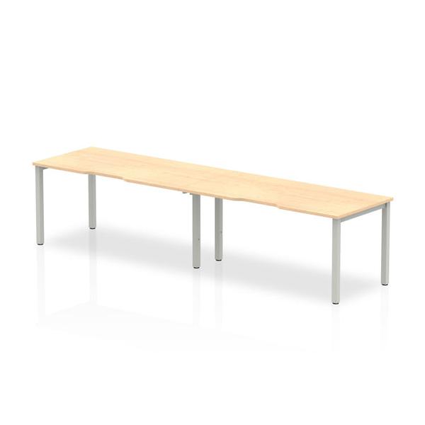 Dynamic Evolve Plus Single Row (dynamic Evolve Plus 1600mm Single Row 2 Person Desk Maple Top Silver Frame Be369 Dd)