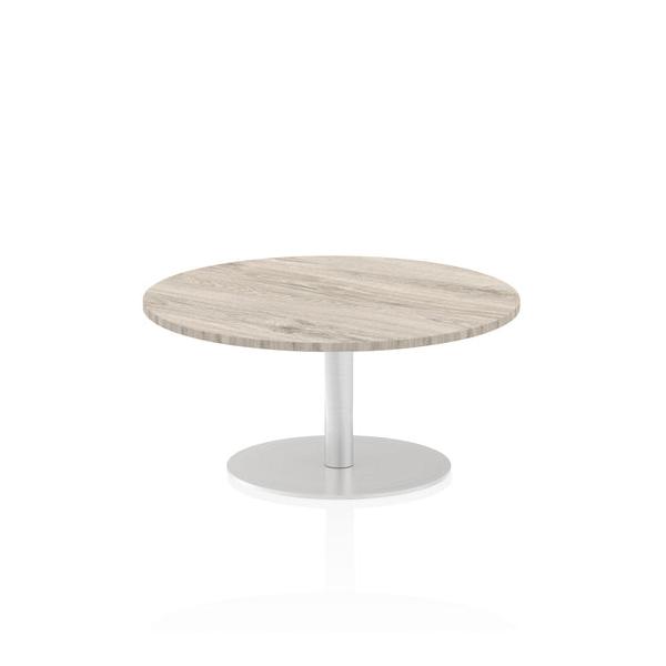 Dynamic Italia Round Poseur Table (dynamic Italia 1000mm Poseur Round Table Grey Oak Top 475mm High Leg Itl0141 Dd)