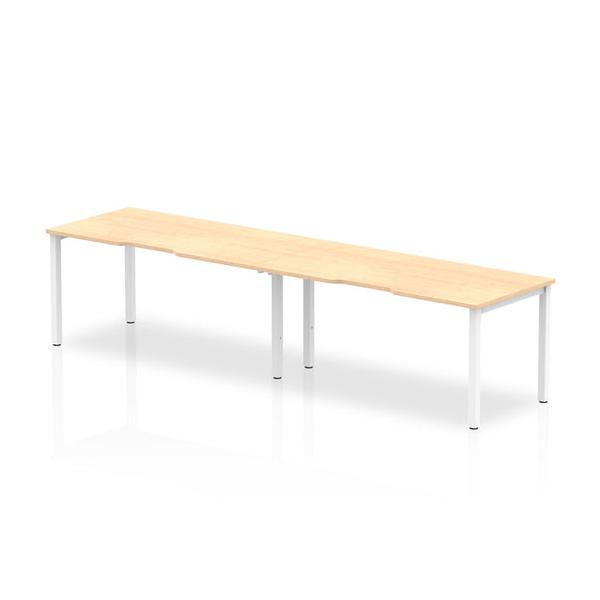 Dynamic Evolve Plus Single Row (dynamic Evolve Plus 1200mm Single Row 2 Person Desk Maple Top Silver Frame Be379 Dd)